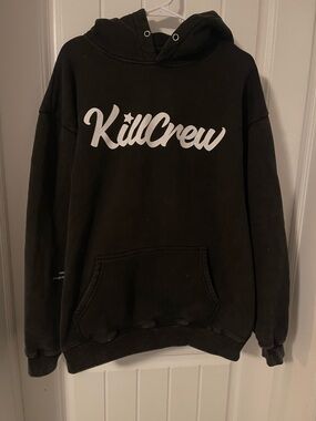 Kill Crew Black Hoodie with White Logo